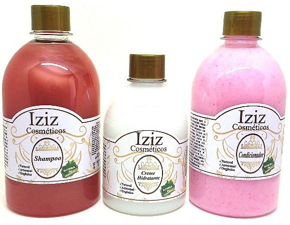 Linha de crescimento capilar (tamanho médio) - Essência Morango