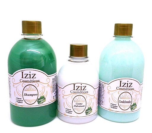 Linha de crescimento capilar (tamanho médio) -  Essência Maçã Verde