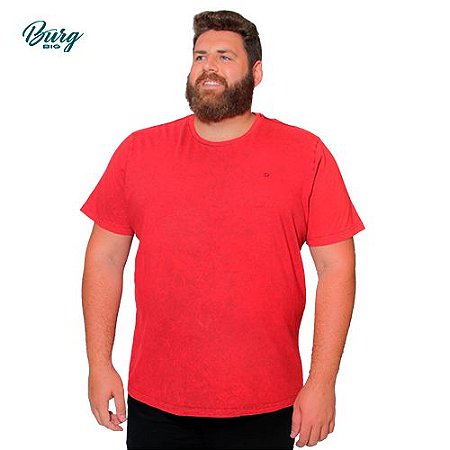 Camiseta Gola Careca Manga Curta Plus Size