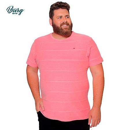 Camiseta Gola Careca Manga Curta Plus Size