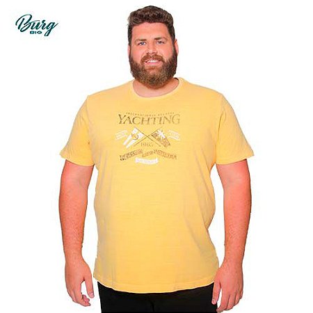 Camiseta Gola Careca Manga Curta Plus Size