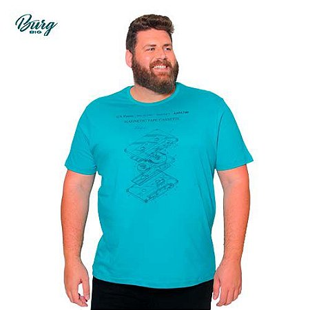 Camiseta Gola Careca Manga Curta Plus Size