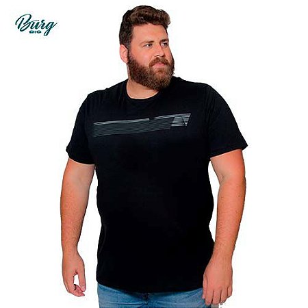 Camiseta Gola Careca Manga Curta Plus Size