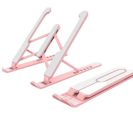 Suporte Para Notebook Base De Mesa Apoio Cama Dobrável Abs Rosa
