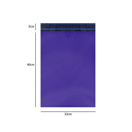 Envelope Plástico De Segurança Coex Roxo 32x40