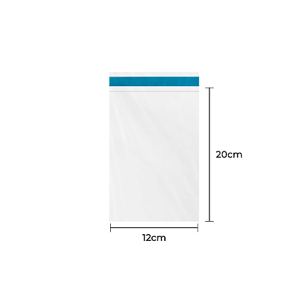 Envelope Plástico Transparente com Lacre 12x20