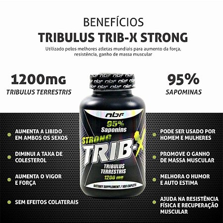 Trib X (Tribulos) 1,2g Pote 100 Tablets (Nbf Nutrition)