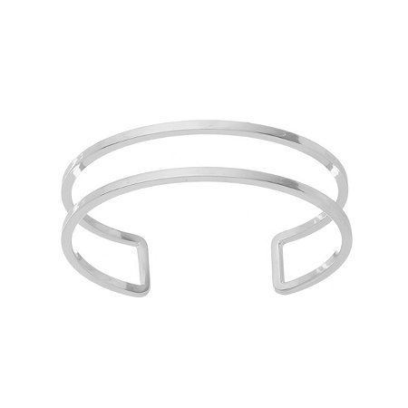 Bracelete Recorte Vazado Banhado a Ródio Branco