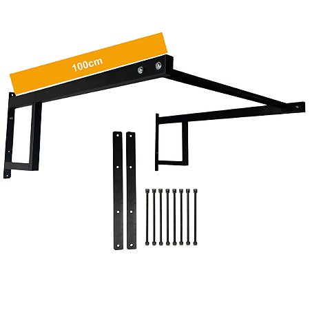 Barra Fixa de Parede 1 Metro + Kit de Parafusos Passante