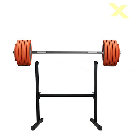 Suporte Cavalete Fixo Para Barra Tríceps e Bíceps Reforçado