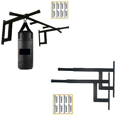 Barra Fixa de Parede Multifuncional + Barra Dip – Kit