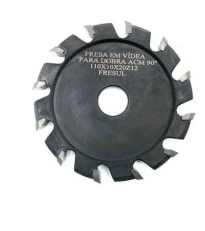 Fresa Para Dobra De Acm 90 Graus Com 12 Dentes