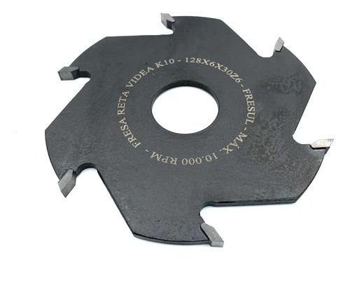 Fresa Reta 6mm Para Tupia De Mesa - 125x6x30z6