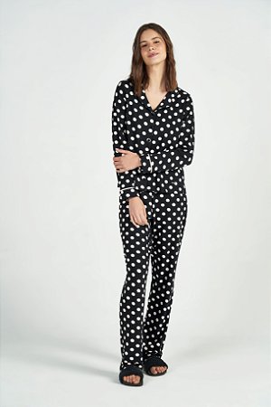 PIJAMA MANGA LONGA COM ABERTURA