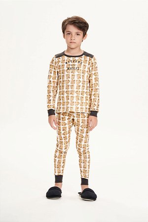 Pijama Waffle Unissex Infantil