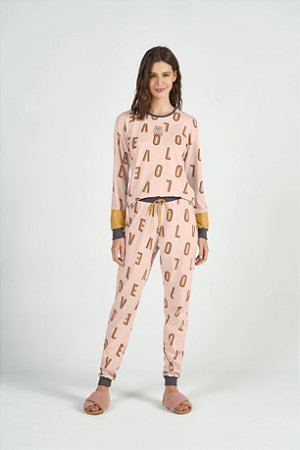 PIJAMA MANGA LONGA LOVE