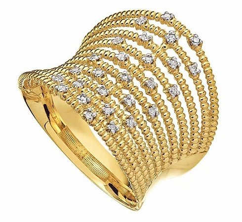 Anel estilo Carla Amorim com 27 diamantes