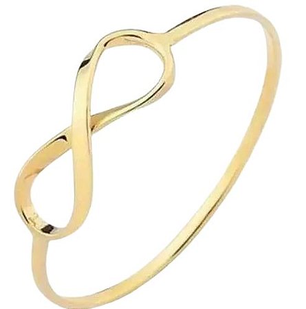 Anel Infinito Ouro 18k