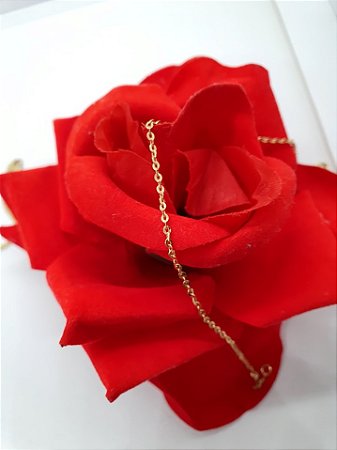 Pulseira em ouro nobre 18k malha bailarina