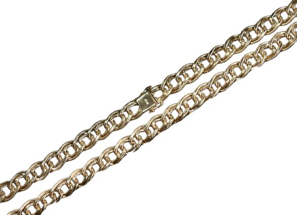 Corrente  Romana em ouro18k 45 cms 7,5mm  21g