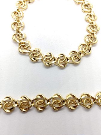 Pulseira malha exclusiva em ouro 18k