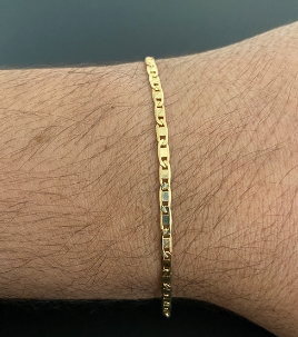 Pulseira piastrini em ouro 18k