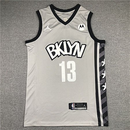 Camisa de Basquete da NBA Brooklyn Nets Gray New #13 James Harden