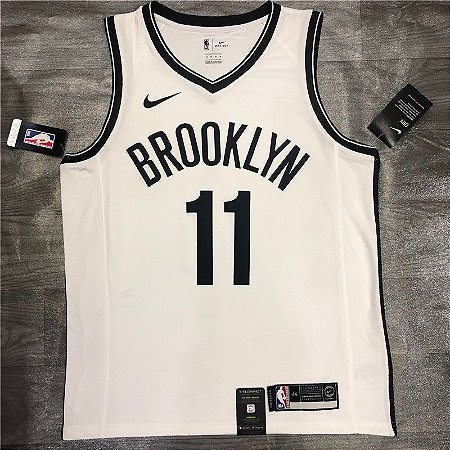 Camisa de Basquete da NBA Branca Brooklyn Nets #11 Irving