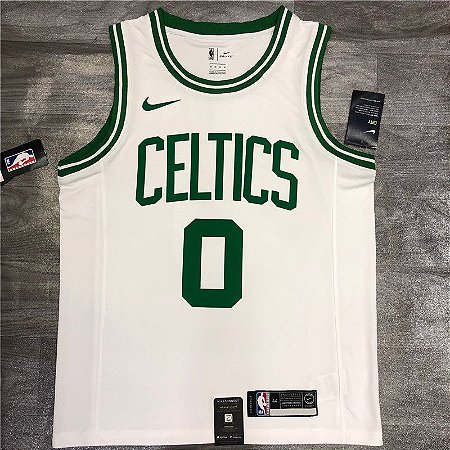 Camisa de Basquete da NBA do Boston Celtics Branca #0 Tatum