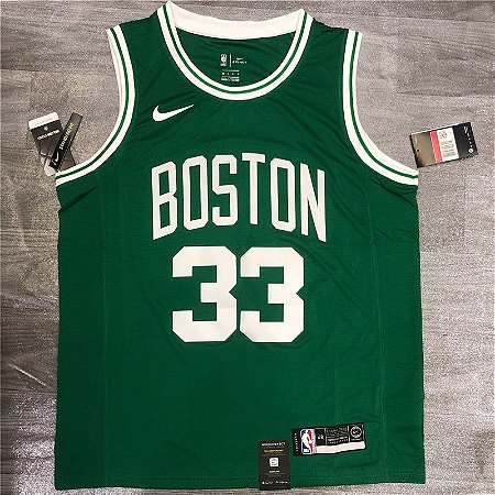 Camisa de Basquete da NBA do Boston Celtics Verde #33 Bird