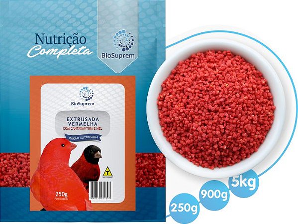 Extrusada Canários Vermelha com Mel Biosuprem