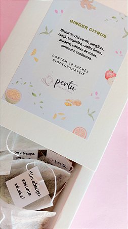 Sachê piramidal Ginger citrus biodegradável 10un