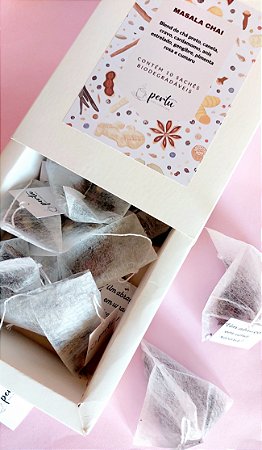 Sachê piramidal Masala chai 10un biodegradável
