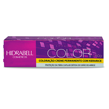 Coloração Creme Permanente com Kerarice 50g - Tinta de Cabelo Hidrabell
