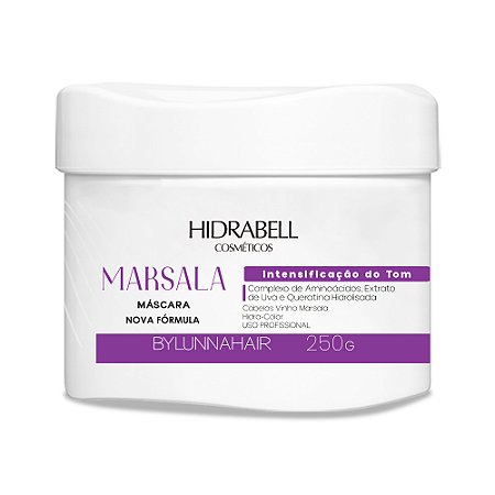 Máscara Intensificador do Tom Vinho Marsala 250g Hidrabell