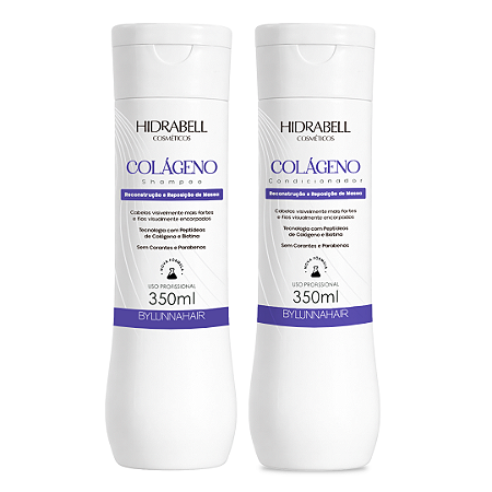 Shampoo e Condicionador Colágeno Reconstrução Capilar Hidrabell