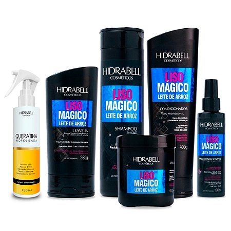 Combo Liso Mágico Leite de Arroz + Queratina Hidrabell