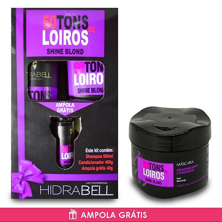 Kit 50 Tons de Loiro + Máscara Matizadora Hidrabell