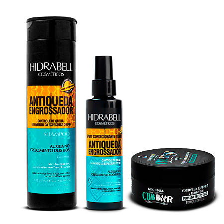 Shampoo engrossador + Tônico Engrossador +  Pomada CBB