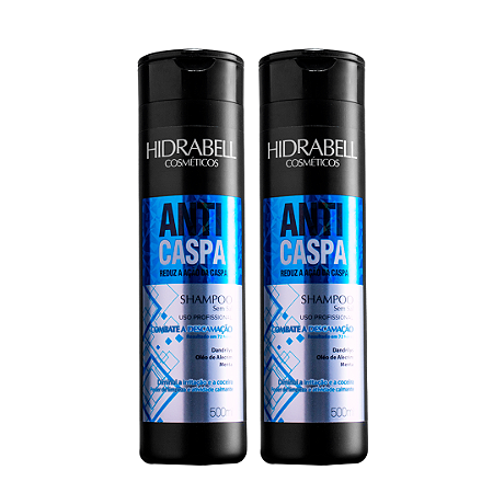 2 Shampoo Anticaspa e Seborreia Limpeza Profunda 500ml Hidrabell