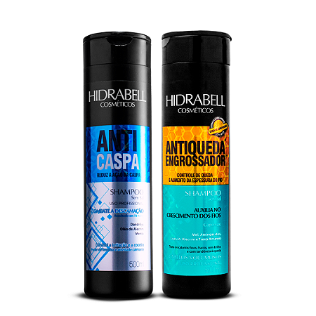 Kit Masculino Shampoo Anticaspa e Antiqueda Engrossador 500ml