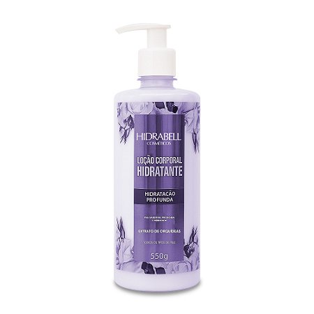 Loção Hidratante Corporal Pele Seca e Sensível Perfumada Orquídeas 550g Hidrabell