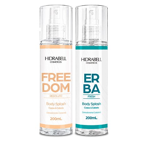 Kit 2 Body Splash Feminino Erba e Freedom Hidrabell 200ml