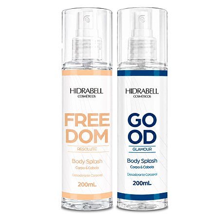 Kit 2 Body Splash Feminino Good e Freedom Hidrabell 200ml
