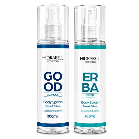 Kit 2 Body Splash Feminino Good e Erba Hidrabell 200ml
