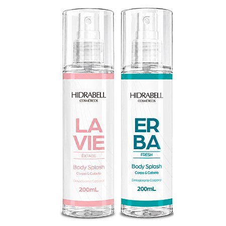 Kit 2 Body Splash Feminino Lavie e Erba Hidrabell 200ml