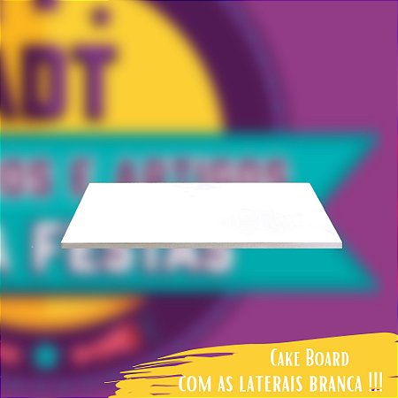 Cake Board Branco Quadrado 6mm