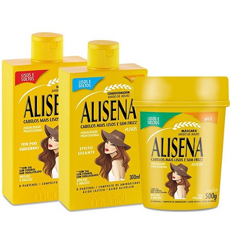 Kit Muriel Alisena Shampoo + Condicionado + Hidratação