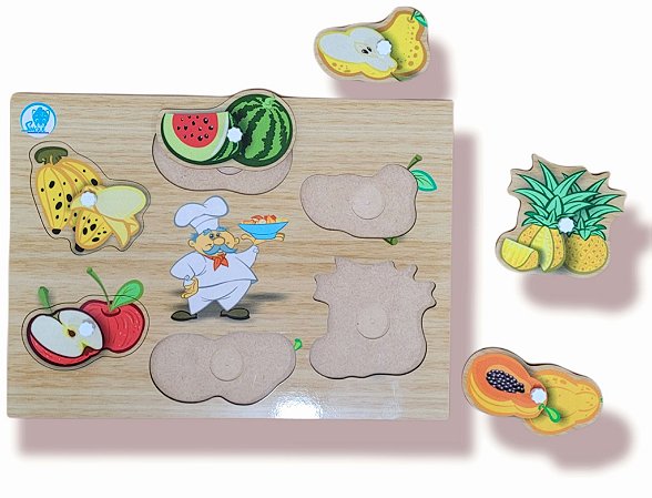 Quebra-Cabeça - Puzzle Frutas - 4033 - Grow - Real Brinquedos