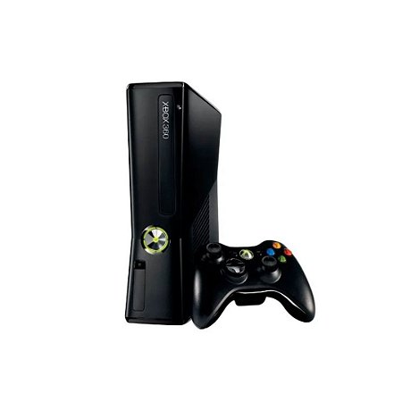 Xbox 360 Super Slim + 2 controles - Loja Cyber Z